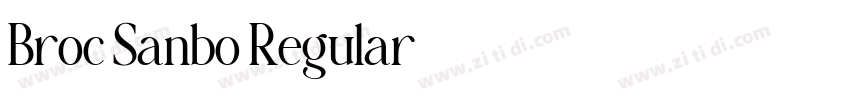 Broc Sanbo Regular字体转换 Broc Sanbo Regular字体转换